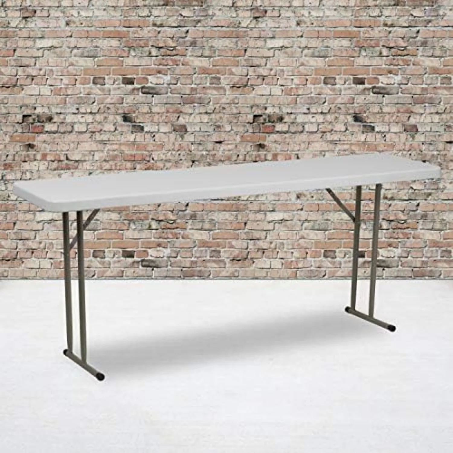 6-Foot White Plastic Folding Table | Lightweight, Easy Storage, Event and Banquet Table