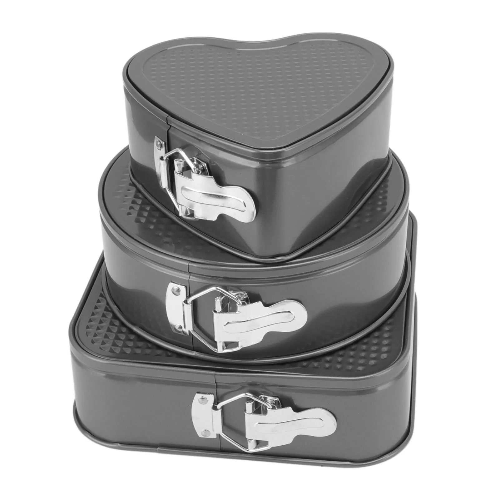 

Cake Pan Set Carbon Steel Round Heart Shape Easy Release Double Coating Springform Pan Set for Kitchen Cake Pan Set