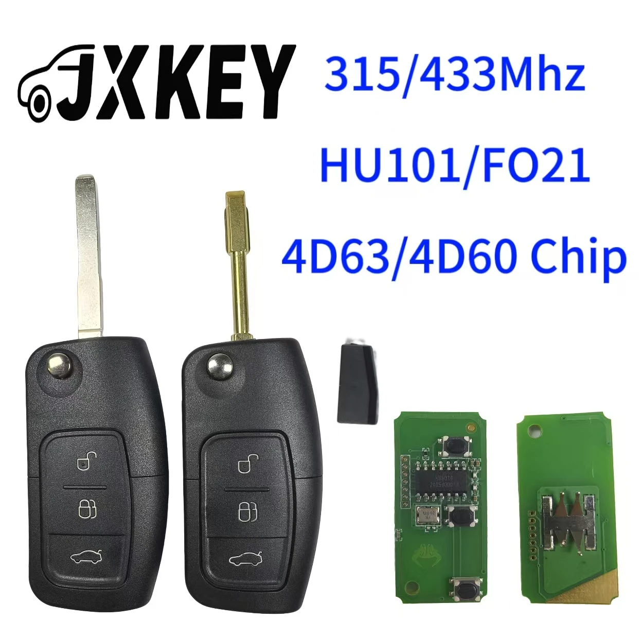 

Автомобильный выкидной ключ 315/433 МГц с чипом 4D63/4D60, лезвие HU101/FO21, для Ford Fusion, Focus, Mondeo, Fiesta, Galaxy (ключ/плата/корпус)