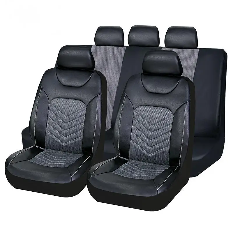

Universal Car Protection PVC Car Seat Covers Full Set 5 Seats Car Seat Protectors Thickened Car Cushion Accessories for Cars