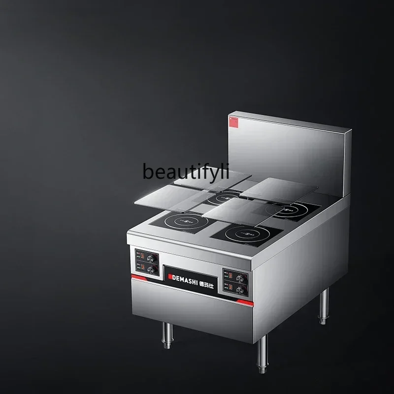 E132 High-power electromagnetic cooker Commercial cooker Four-head induction cooker Cooking stove