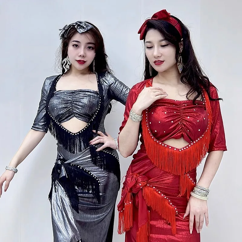 Customized Belly Dance Costume  Eastern Dance Dress Shaabi Folk Style Robe Performance Costume Heavy Industry Pure Handmade