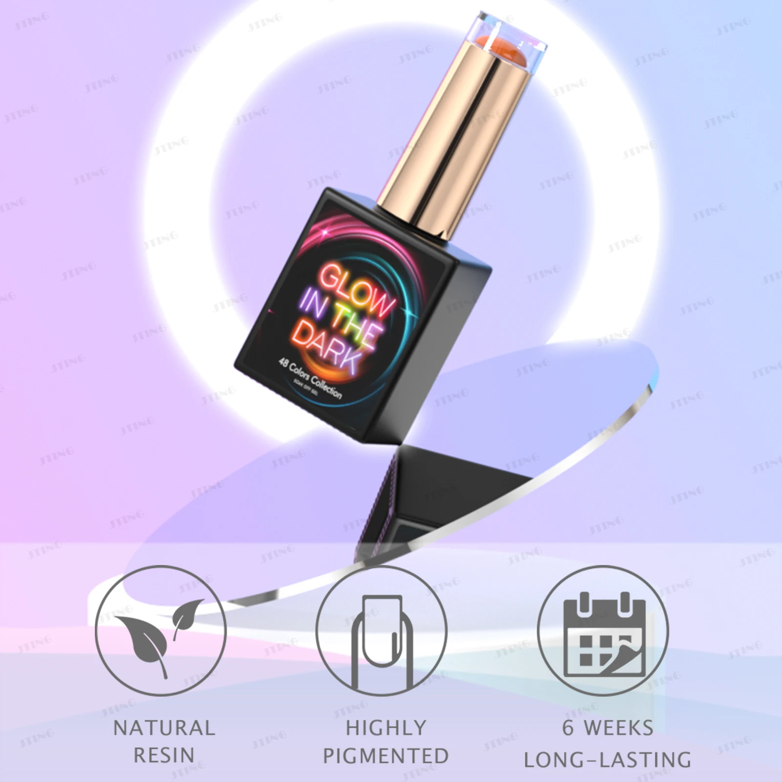 JTING 네일 트렌드 하이 엔드 48 색 컬렉션 네일 용품 살롱을위한 다크 젤 매니큐어 세트 박스 키트의 빛나는 광선