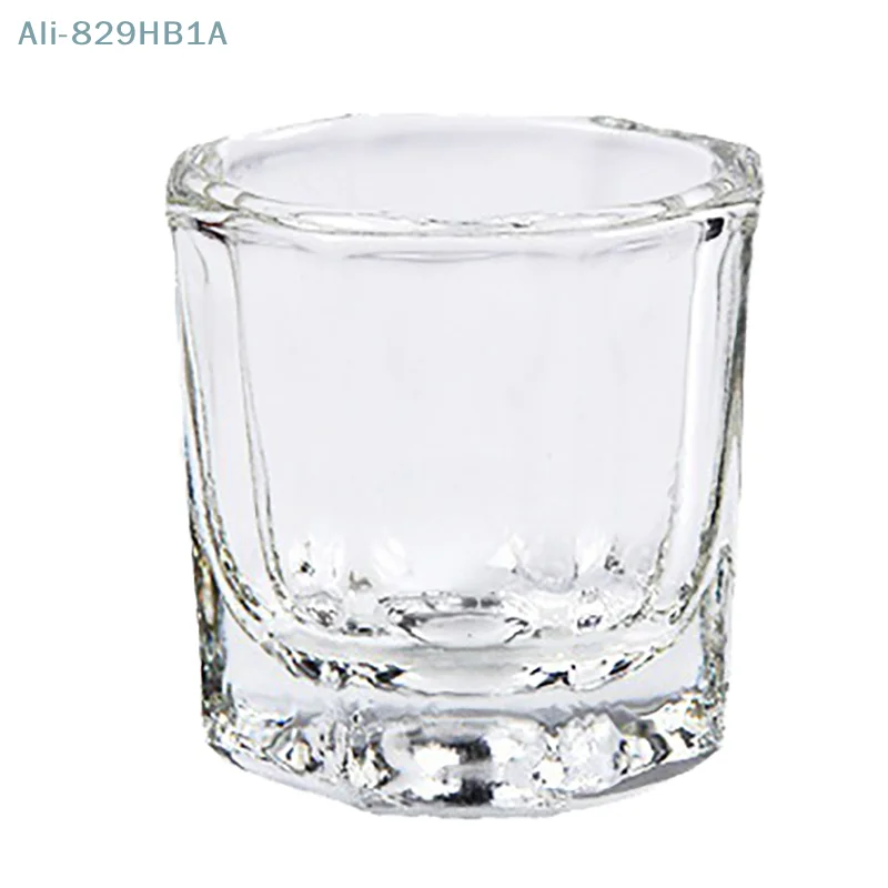 Crystal Glass For Mixing Acrylic Powder Liquid Nail Cup Dappen Dish Lid Bowl Cup Holder Equipment Nail Tools 1pc