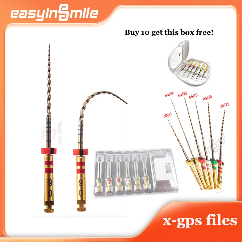 6pcs/pack Easyinsmile Dental Files G3 Type Pro Gold Root Canal Engine Niti Endo Rotary Files 21/25/31MM Flexible Never Break