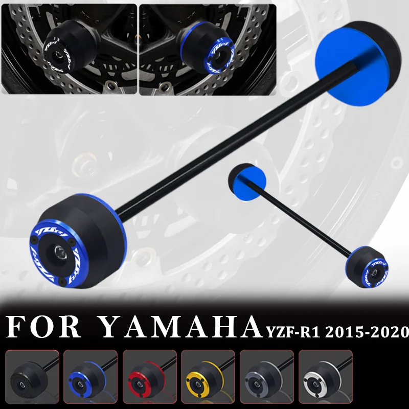 

NEW For YAMAHA YZFR1 YZF-R1 R1M 2015-2020 2021 Motorcycle CNC+POM Front Rear Wheel Slider Fork Axle Crash Protector Pad