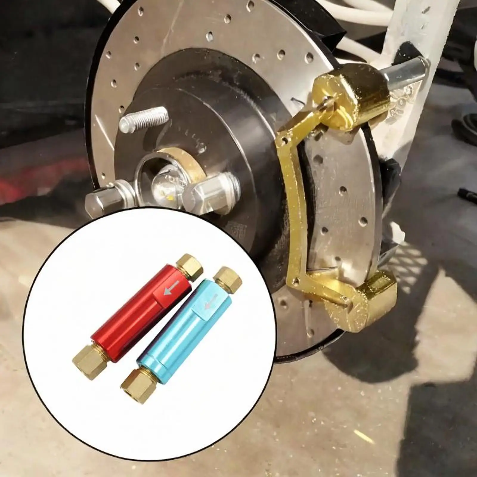 

2 шт. обратный клапан тормозного давления 3/8-24 дюйма адаптер многофункциональный простой в установке для автомобильных грузовиков насадки 2 фунта 10 фунтов