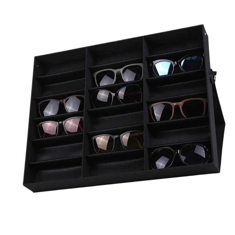 Professional Sunglasses Showcase Box Sunglasses Organizers Eyeglass Tray D5QB