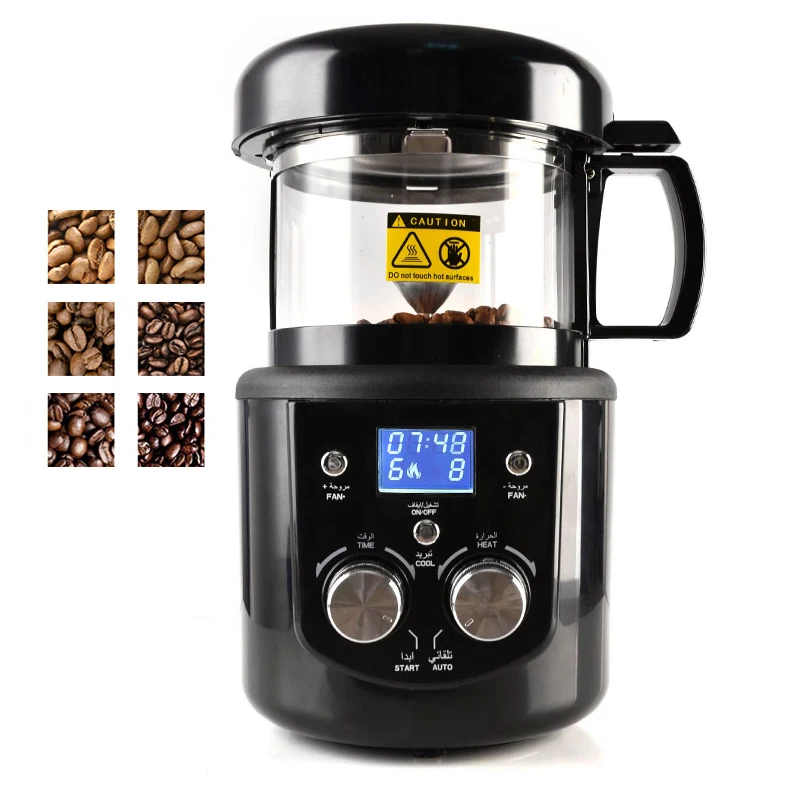 

Electric Coffee Bean Roaster Home Baking Machine Automatic Small Hot Air Coffee Roasting Machine 220-240V 1400W