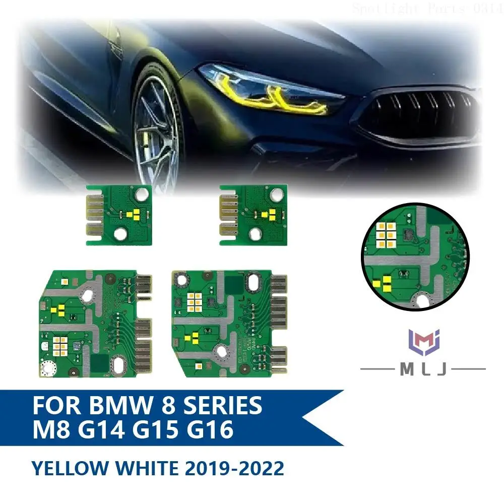 

For 2019-2022 BMW 8 Series M8 G14 G15 G16 US Spec Yellow White LED Angle Eye DaytimeRunning Light Chip DRL ModuleCar Accessories