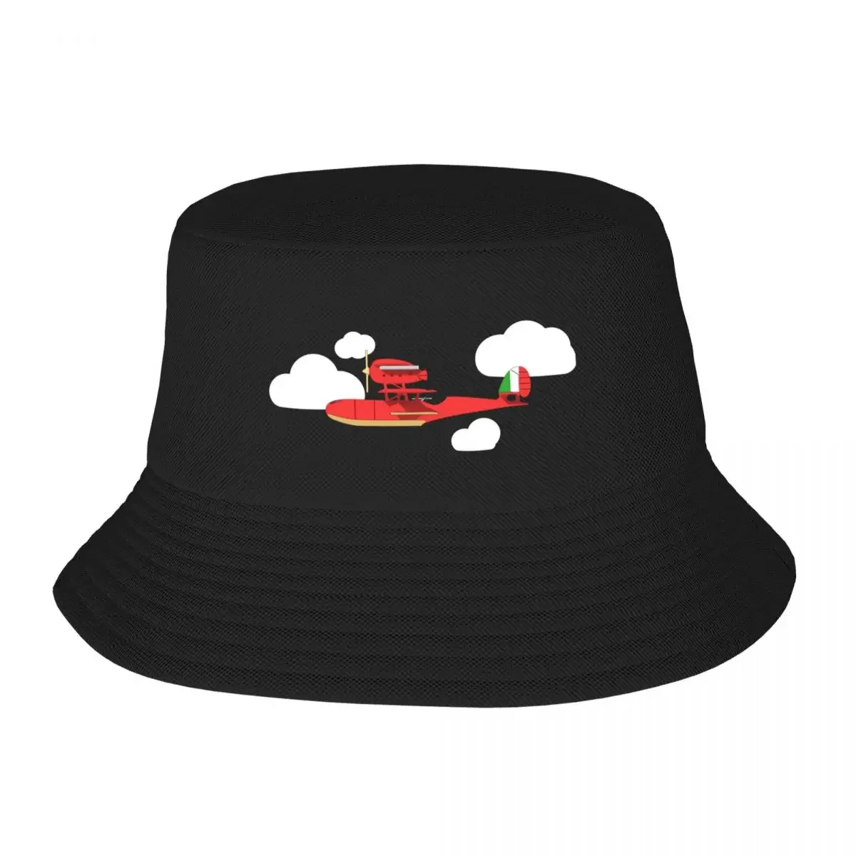 Crimson Pig Red Plane Bucket Hat tea Hat cute birthday Woman Men's