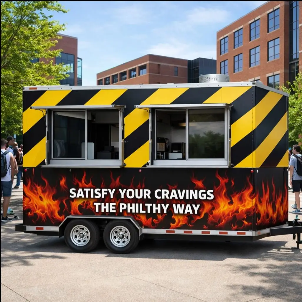 Customized Fried Chicken Food Trailer With Commercial Deep Fryers And Heat Lamps For High Traffic Event Vending