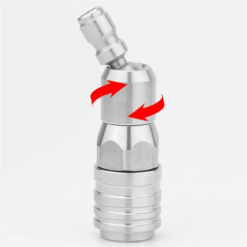KYCOR-1/4Inch Quick Plug Connector Pressure Washer Sewer Jetter Nozzle 360 Degree Rotating Self-Locking Female Nozzle