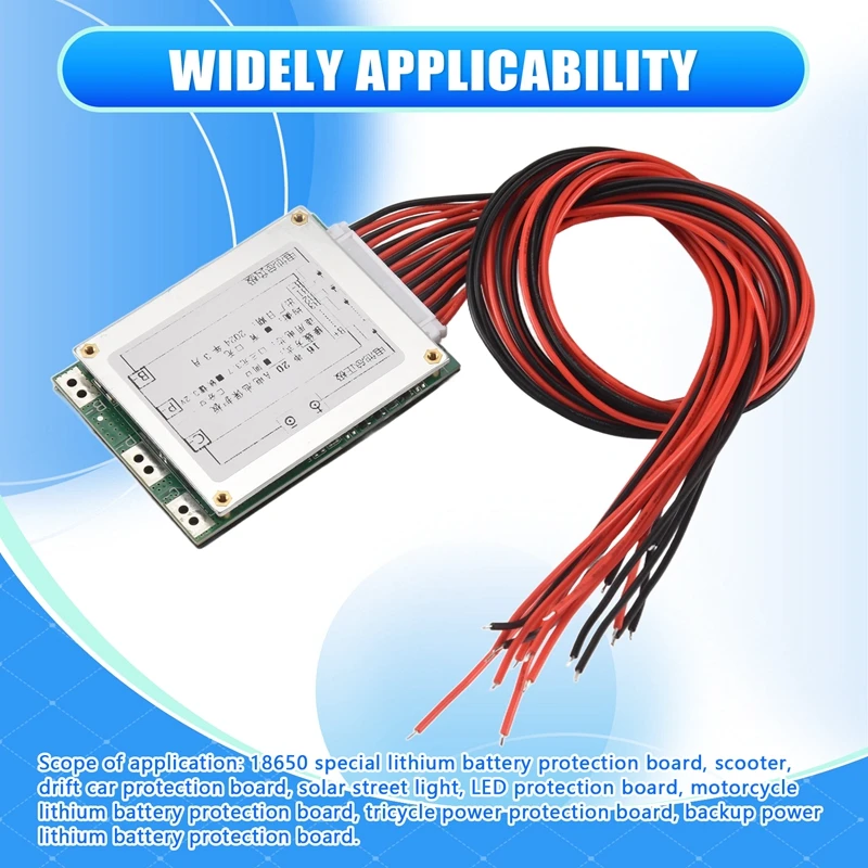 

16S 48V 20A 18650 LiFePo4 Плата защиты аккумулятора PCB с балансом для электронного велосипеда EScooter-A50M