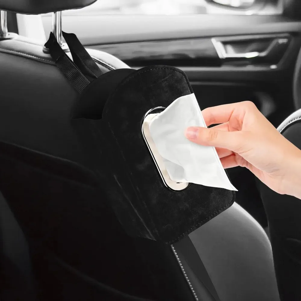 Car Seat Side Hanging Tissue Box Organizers Stylish and Practical Interior Accessories Travel Essential ﻿