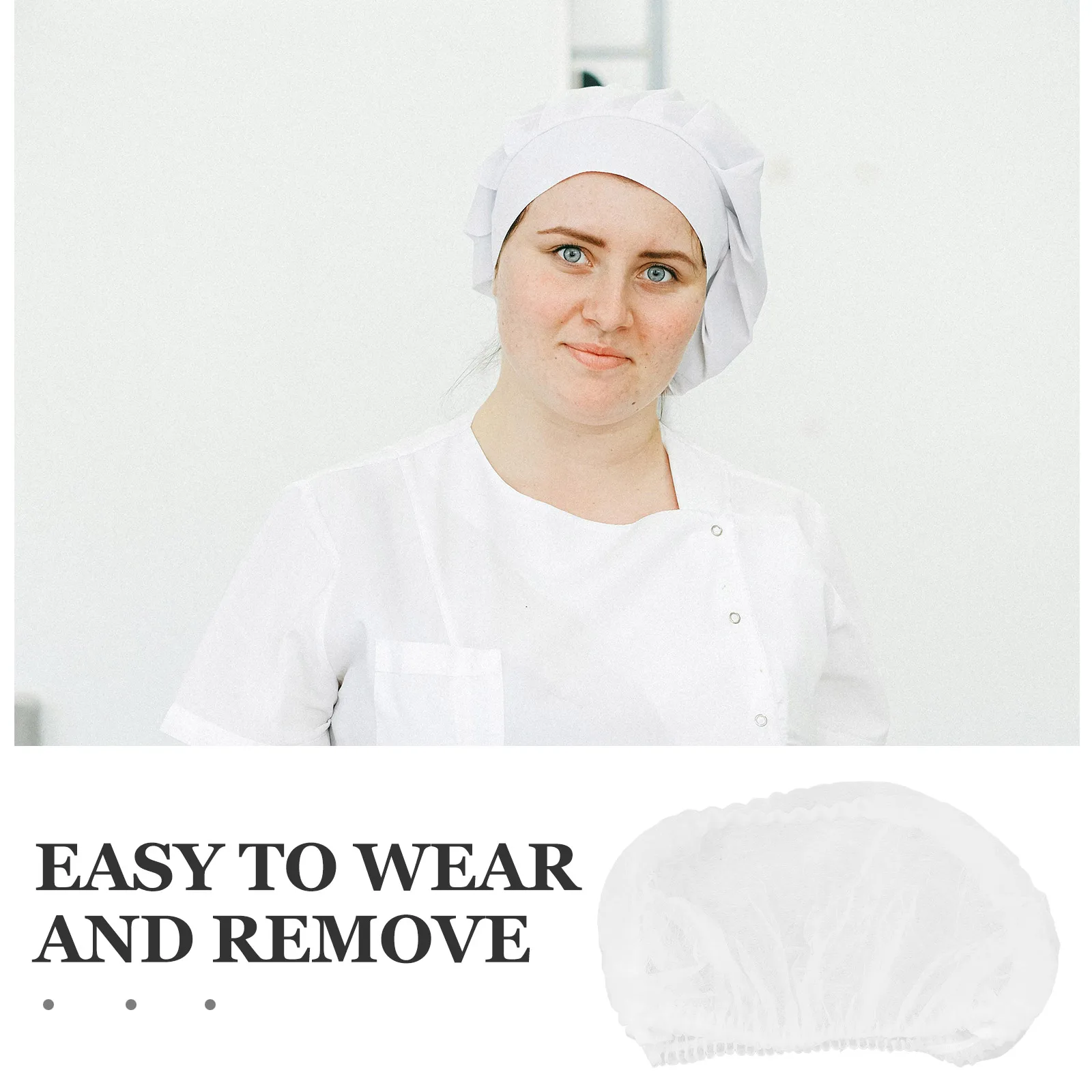 

100pcs Disposable Non-Woven Hair Nets Mesh Caps Breathable Comfortable Protection Cap For Food Service Workshop Worker