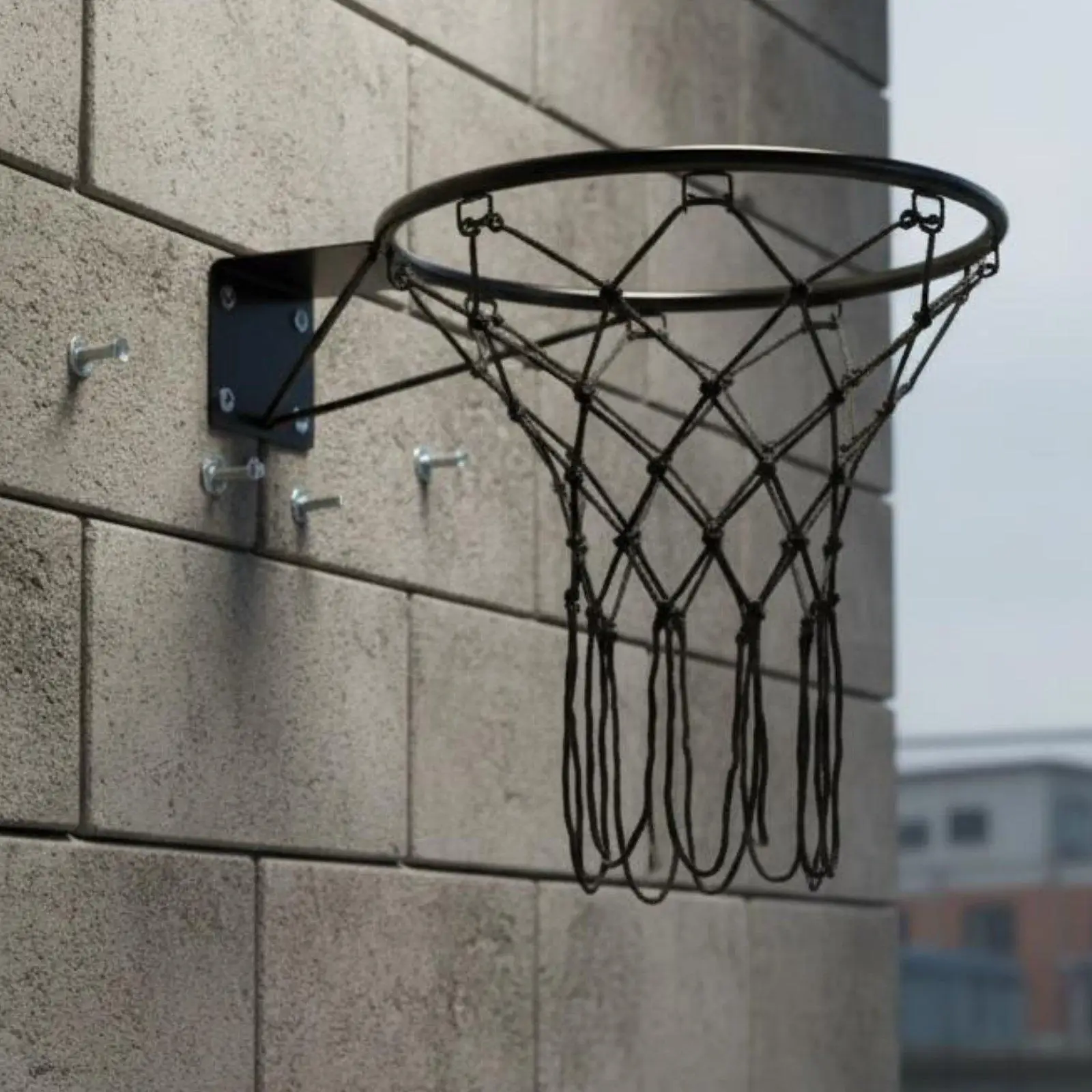 Basketball Hoop for Child Iron Net Small Size Wall Mount Mini Basketball Basket for Indoor Outdoor Bedroom Training