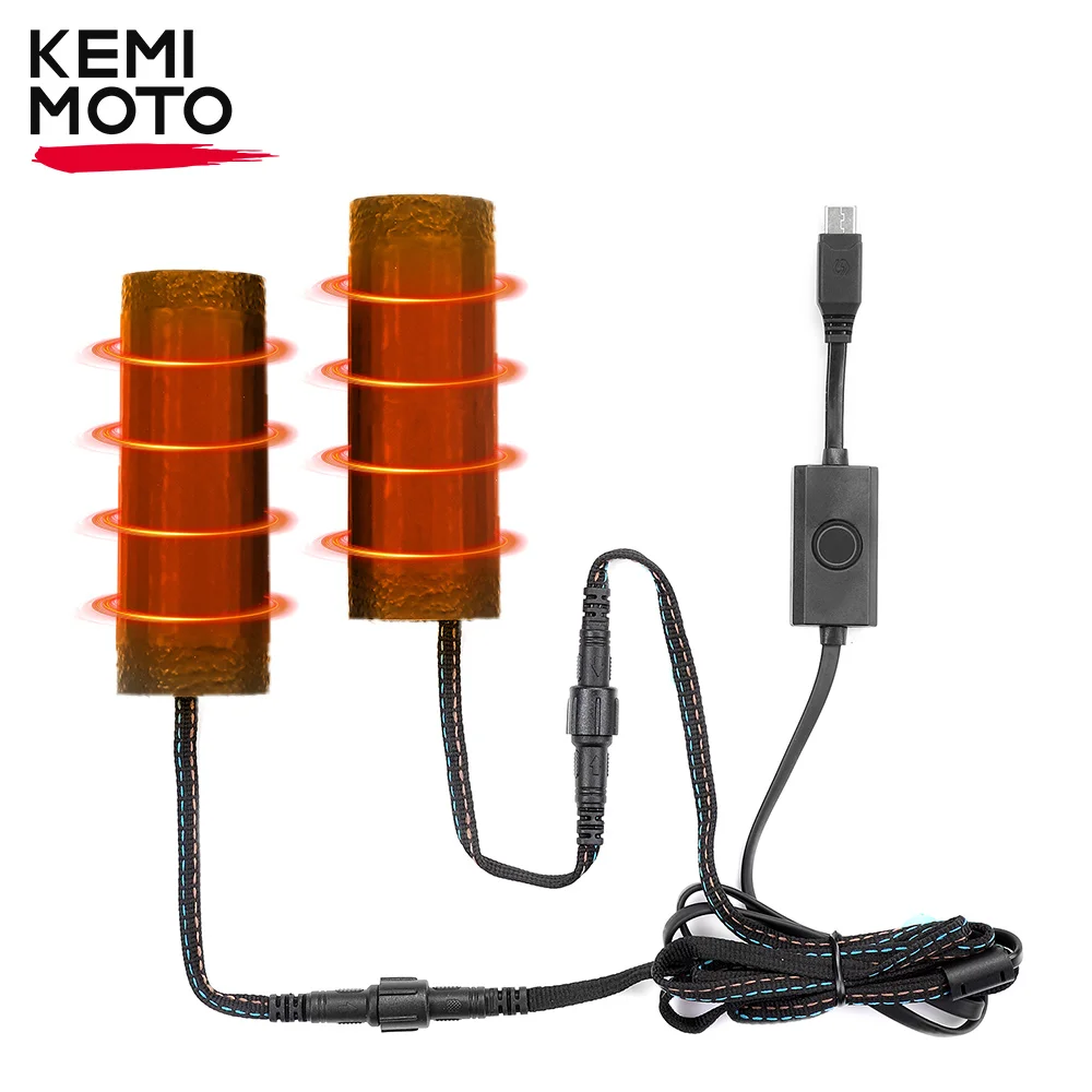 KEMIMOTO العالمي 12 فولت دراجة نارية ساخنة قبضة منصات متوافقة مع المقاود 0.86in ل هارلي دراجة نارية دراجة عادية ATV