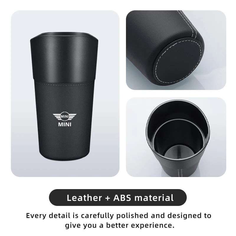 Car Trash Can Center Console Waterproof Garbage Storage Bucket For MINI Cooper JCW WORKS R55 R56 F55 F56 R57 R58 R59 R60 R50 R53