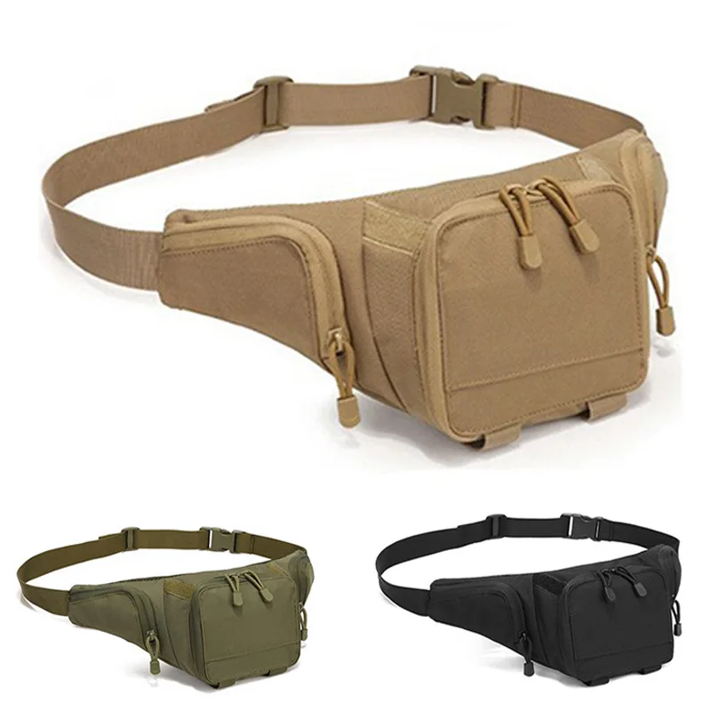 Sport Fanny Pack for Men Concealed Carry Waist Bag Hip Belt Outdoor Bumbag Waterproof Molle Pouch