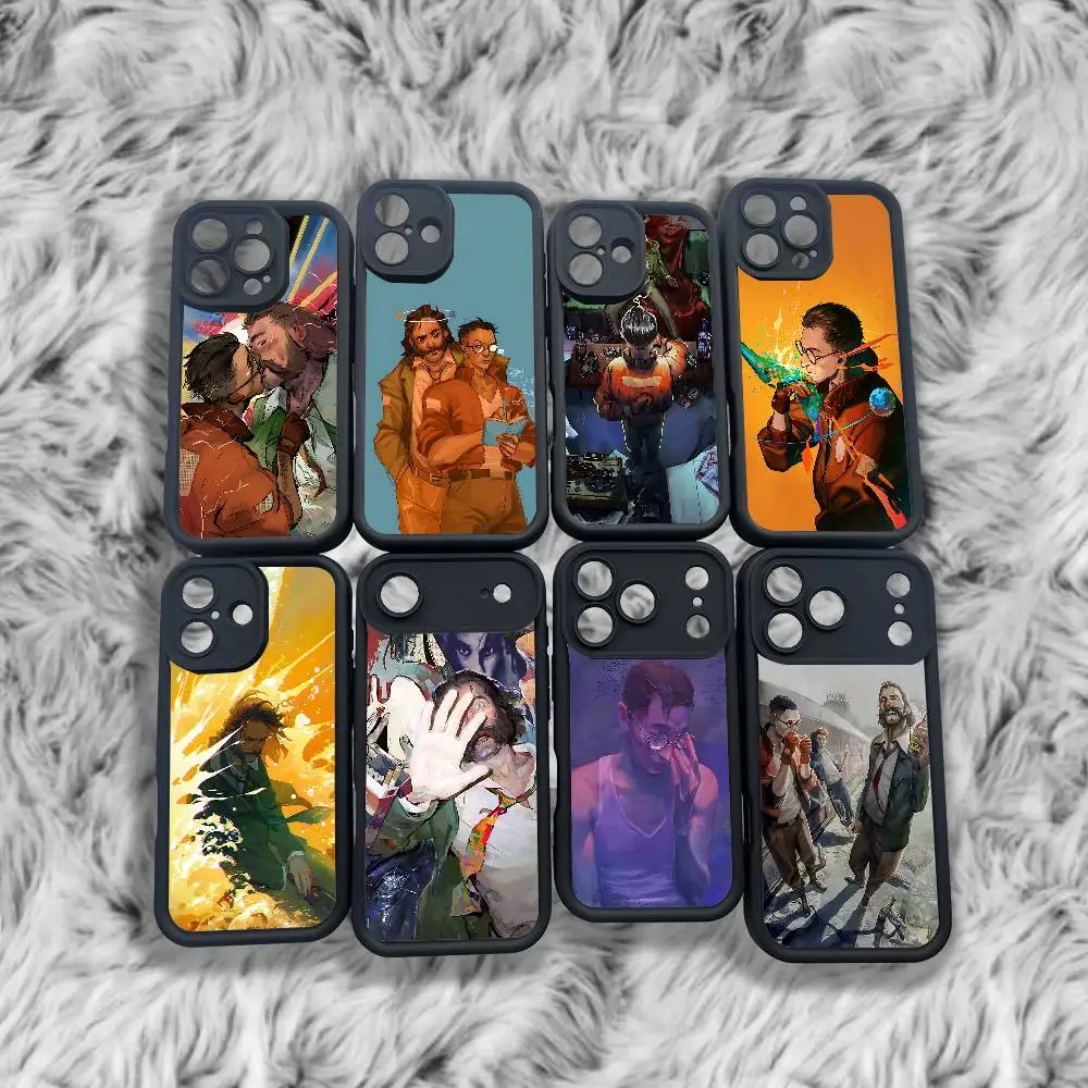 

D-Disco E-Elysium Phone Case For iPhone 17,16,15,14,13,12,11,Pro,Max,Plus,X,XS,SE4,E,Mini Black Thickened border Case