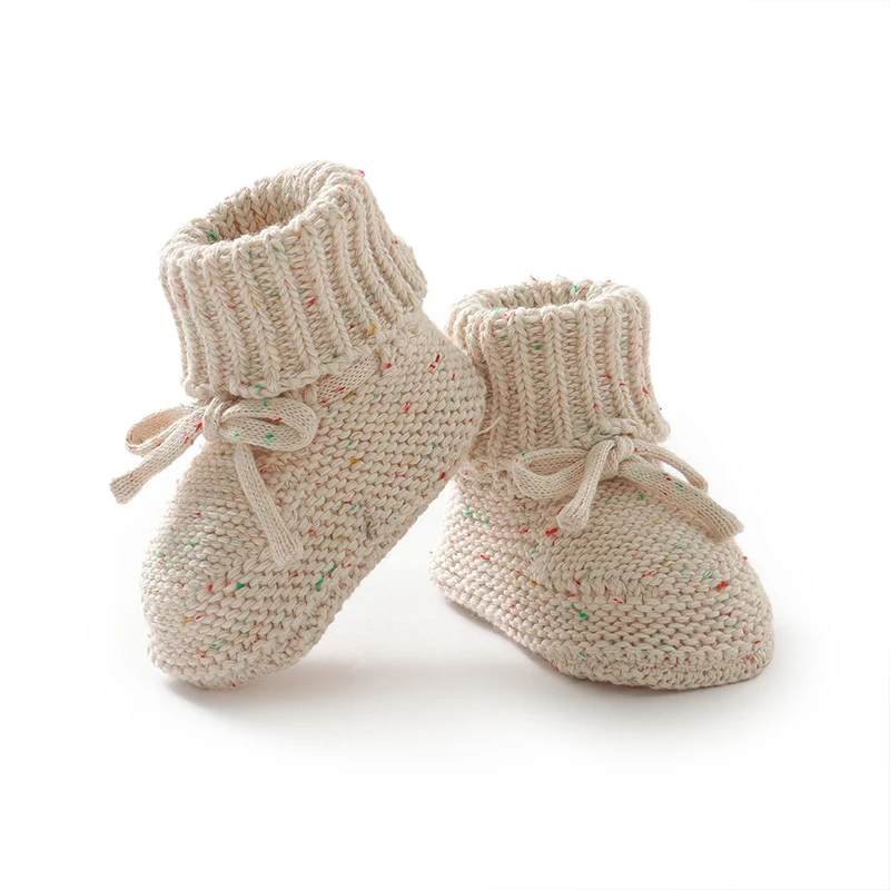 

0-18m Baby Socks Shoes Infant Boys Girls Solid Color Knitted First Walkers Cute Bowknot Knitted Toddler Netural Indoor Prewalker