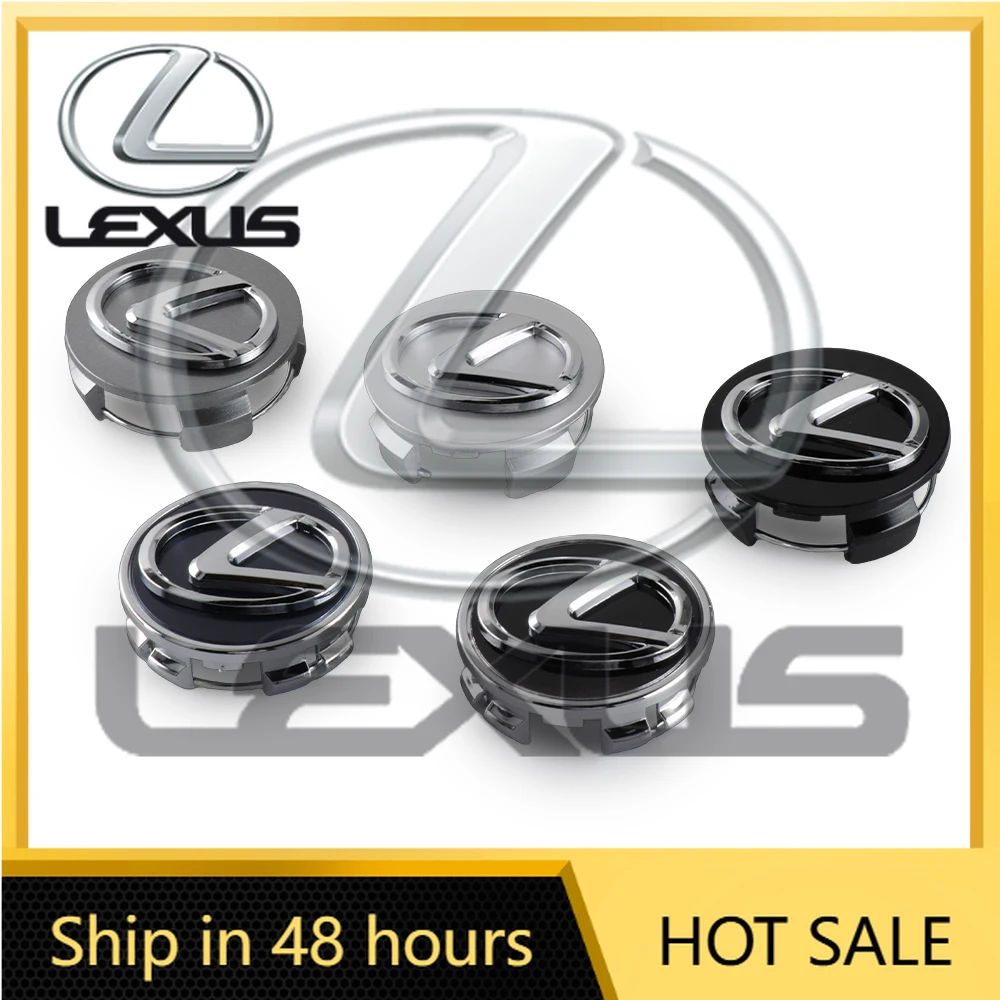 

2026 Hot Interior Stickers 4PCS 60mm Car Wheel Tire Center Hub Cap Cover For Lexus FSPORT Is200 Is220d Es300h Ct200h Rx350 Is300