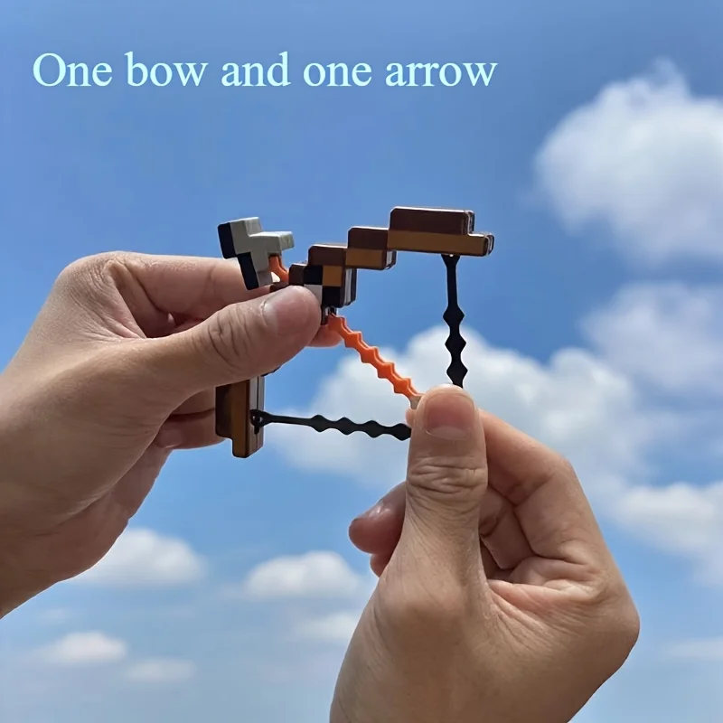 Pixel-style keychain pendant with bow-and-arrow function—perfect for holidays, parties, and celebration gifts.