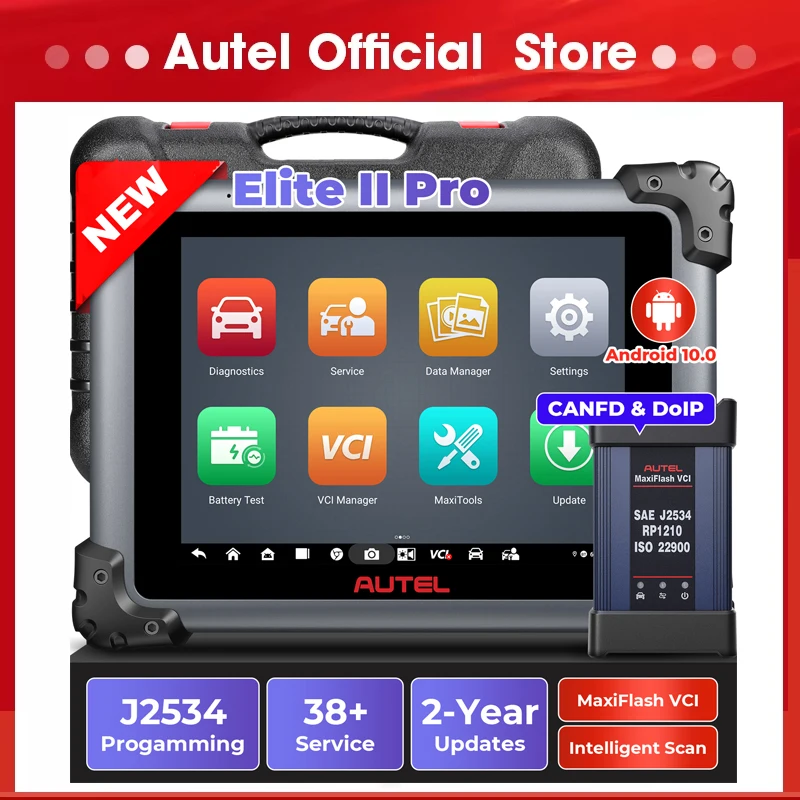

Autel MaxiSys Elite II Pro Diagnostic Tools 2 Years Free Update OBD2 Scanner DoIP CANFD ECU Programming Coding 40 Services