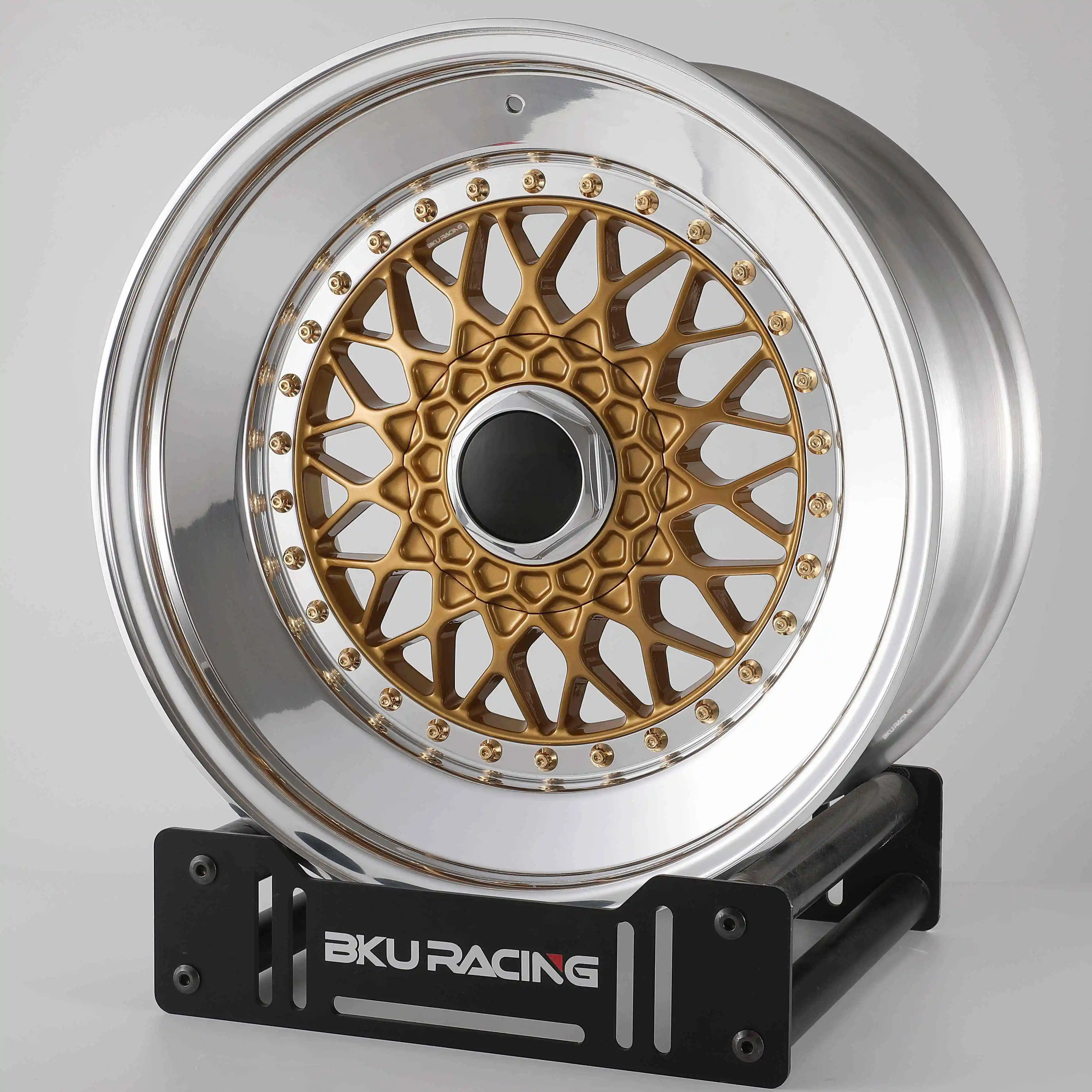 RS مزورة 3 قطعة 5X120 لسيارات BMW E30 M3 E60 E24 M6 E36 F82 E46 F82 ثلاثية الخطوة عجلات الشفاه 15 16 17 بوصة حافة سيارة مصنوعة من خليط معدني مخصص #2