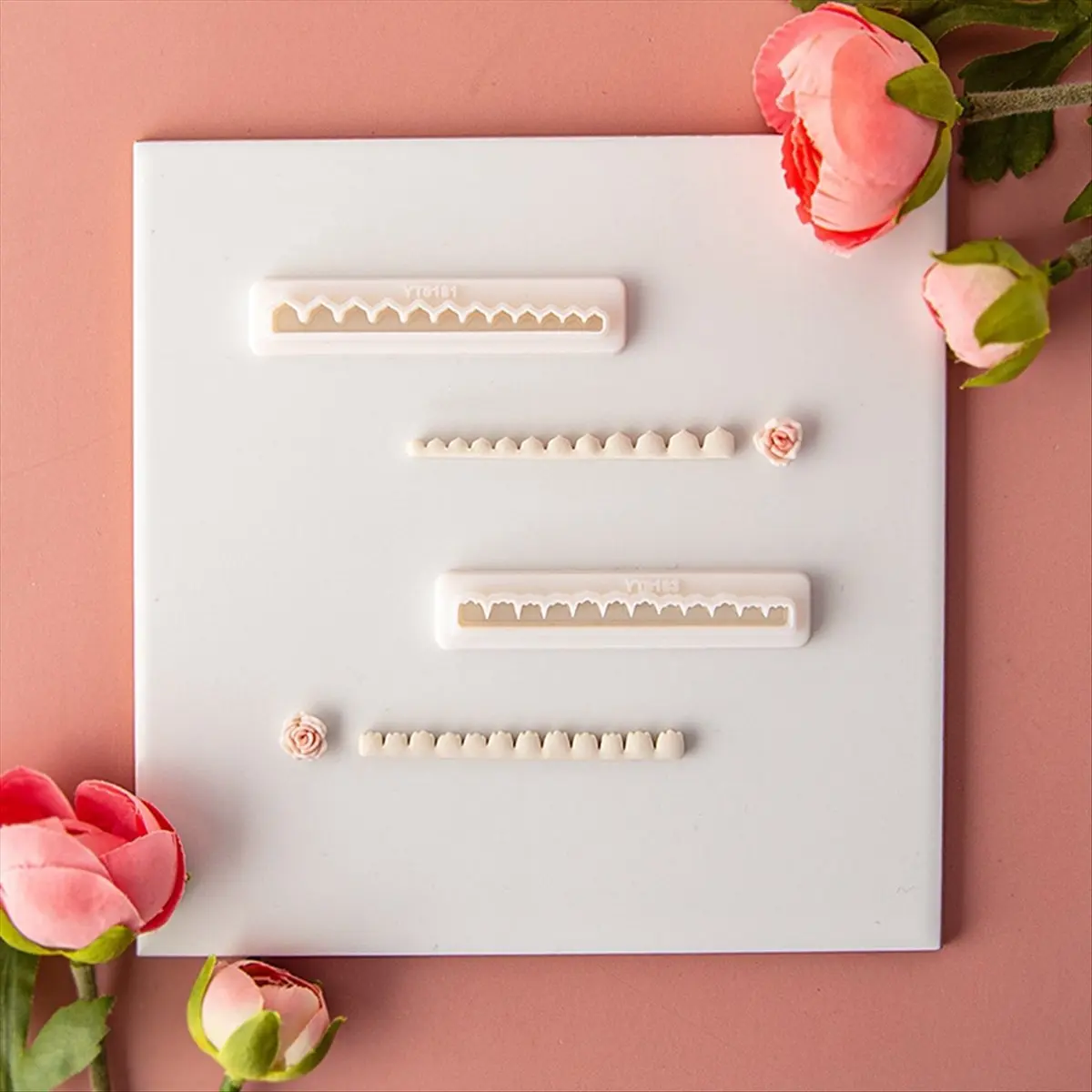 【HOT N07R】 3pcs Flower Strip Cutters Polymer Clay Cutter for Jewelry Earrings Cake Cupcake Decorations