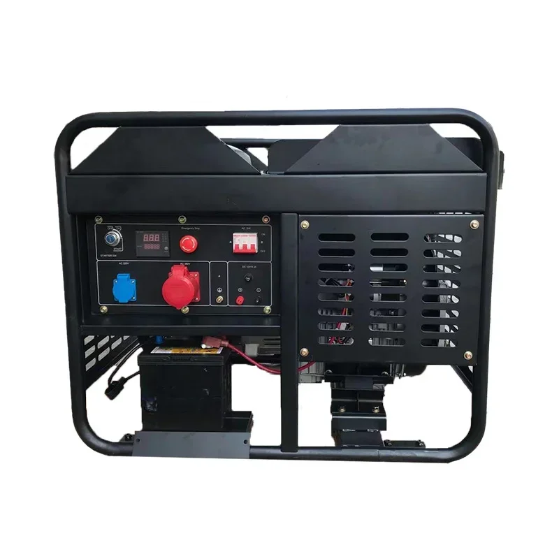 Hot selling and popular factory stock fast delivery easy move 12kw 12kva three phase openl frame diesel generator with wheels