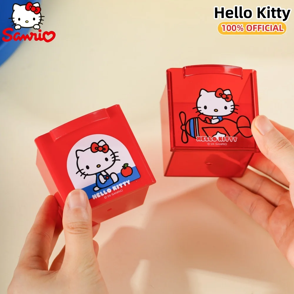 Genuine Sanrio KT Cat 6-Grid Storage Box Hello Kitty Multifunction Organizer For Paperclips Toy Hair Clips Study Office Supplies view 2