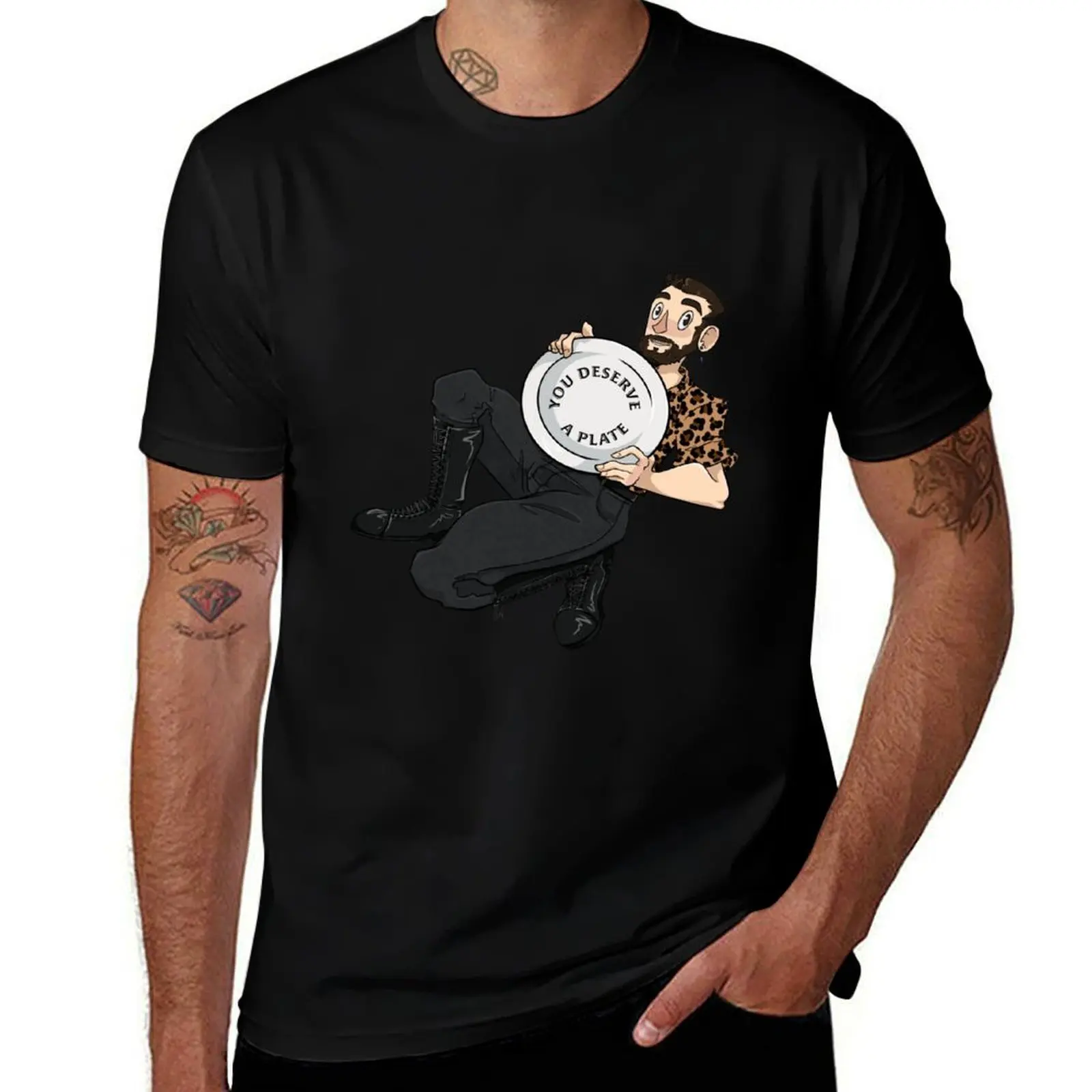 Pulpy Syntax You Deserve A Plate BB T-Shirt Work Utility Tee-shirt décontracté