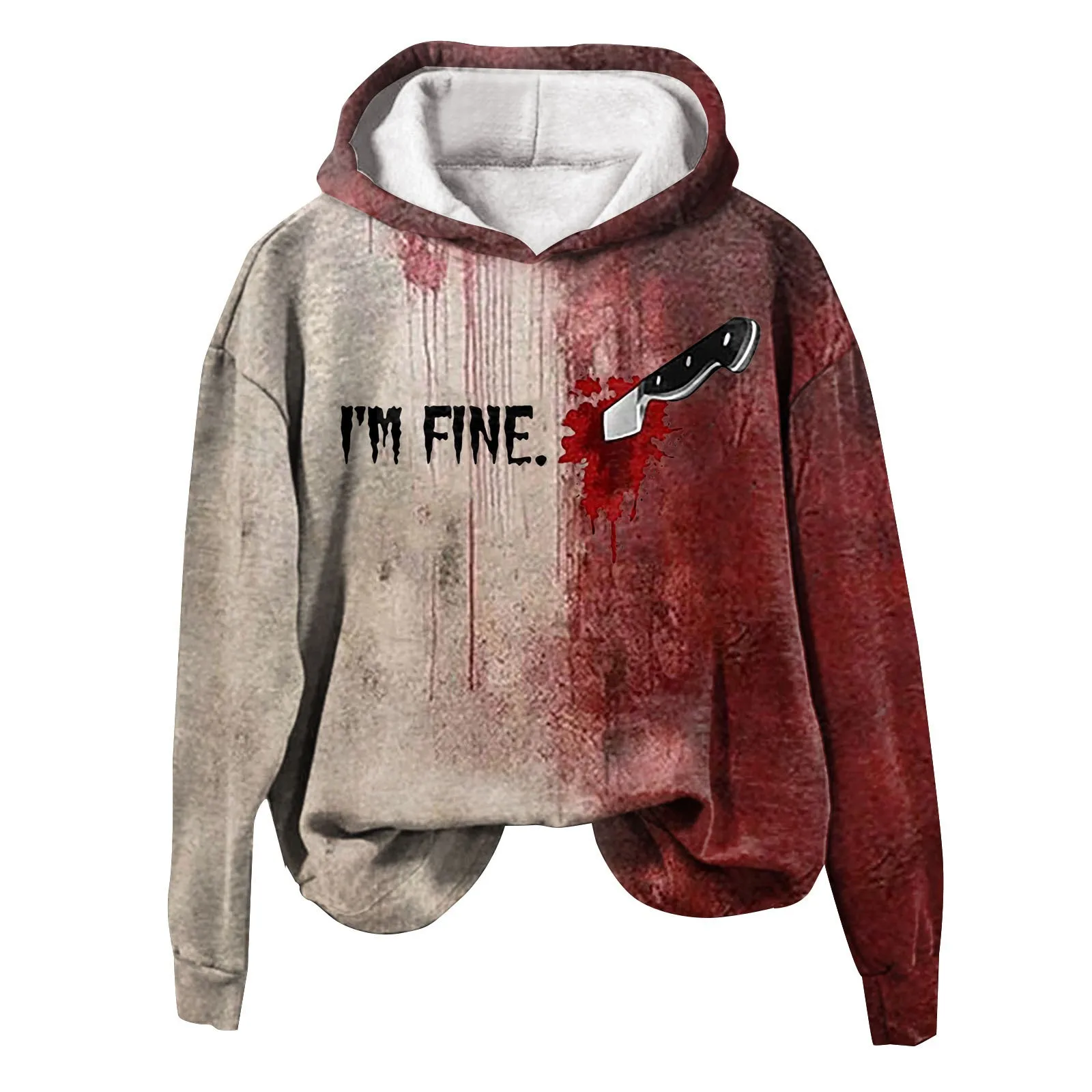 

Men's new sports shirt 3D blood shirt hooded sweatshirt men's hooded sweatshirt couple 3D printing cool street men's clothing