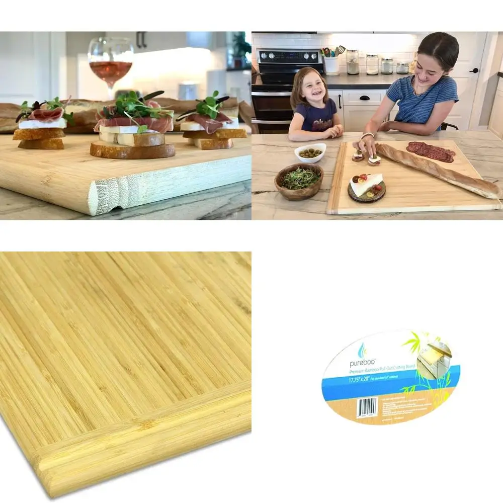 

Versatile Bamboo Cutting Board - 8 Sizes, Fits Standard Slots, 17.75W x 20D x 3/4H