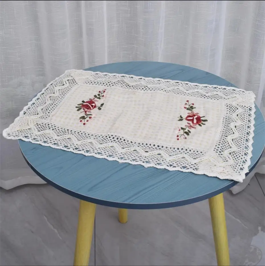 Modern Cotton Crochet Table Place Mat Pad Cloth Pot Cup Holder Pan Coaster Christmas Drink Placemat Mug Dining Tea Doily Kitchen