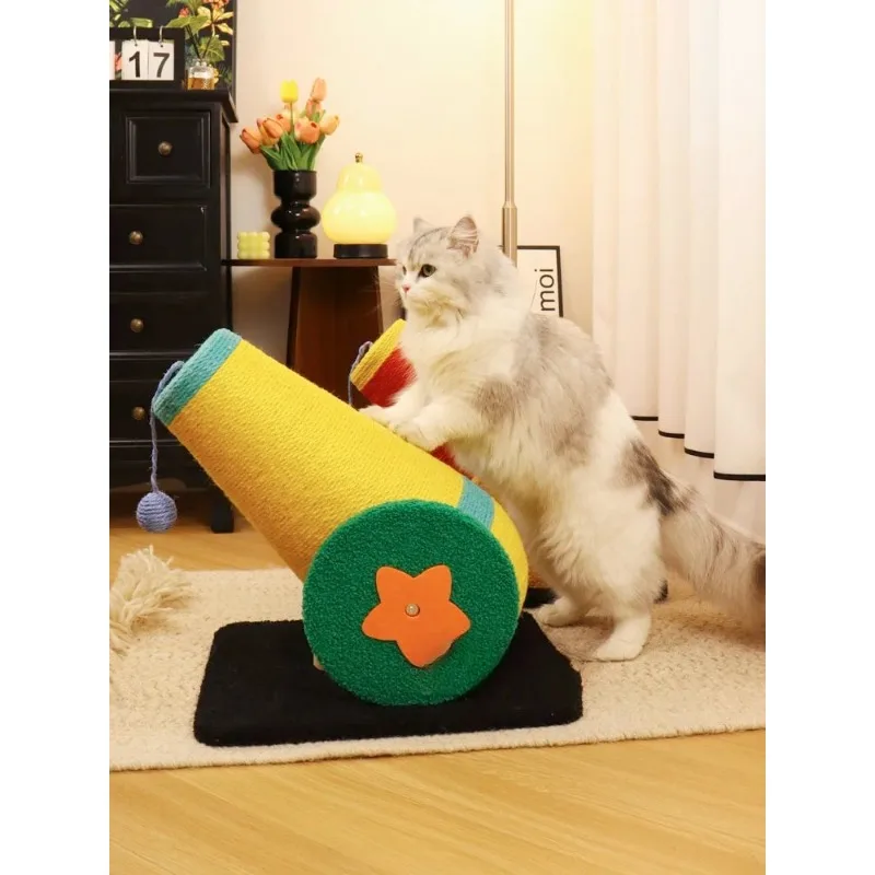 

Новая пушка, когтеточка для кошек, сизалевая колонна для кошачьих царапин, не ловля крошек, рамка для лазанья для домашних животных, слезы, игрушки-палки.