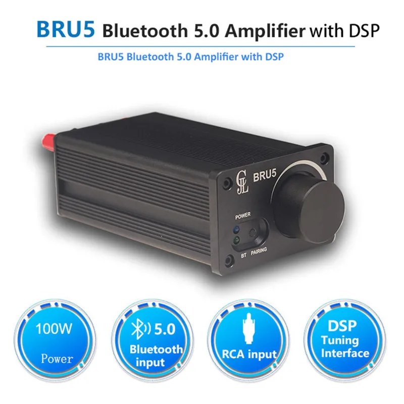 

TPA3244 2*100W Bluetooth Amplifier BT5.0 Module 2.0 Stereo High-power BRU5 DSP PC UI Control