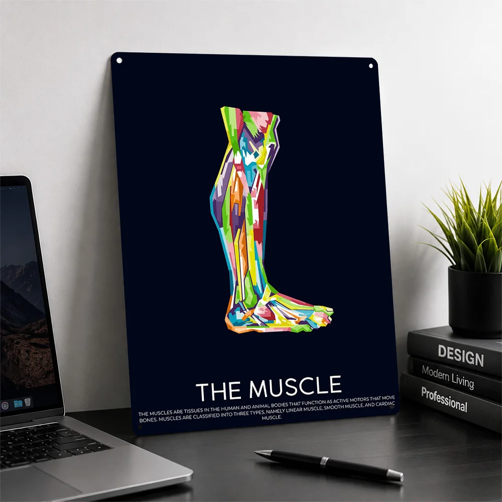 The Muscle Metal Poster Music Wall Art Personalized Vintage Tinplate Sign for Studio Bedroom Home Decor Room Decoration Plaque