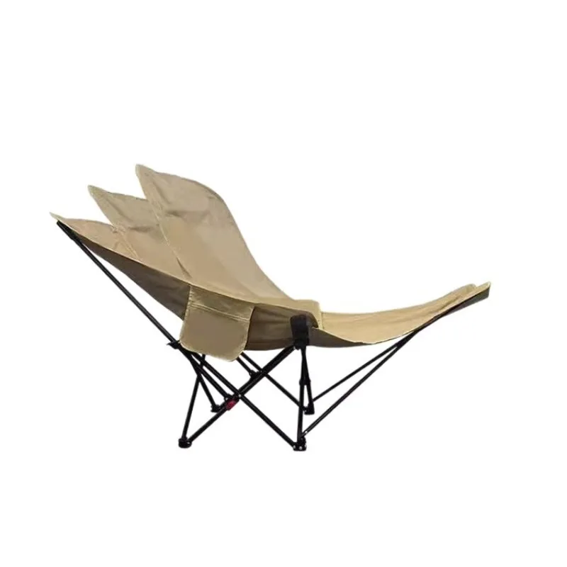 

Outdoor, three-speed adjustable, casual folding chair with foot support.