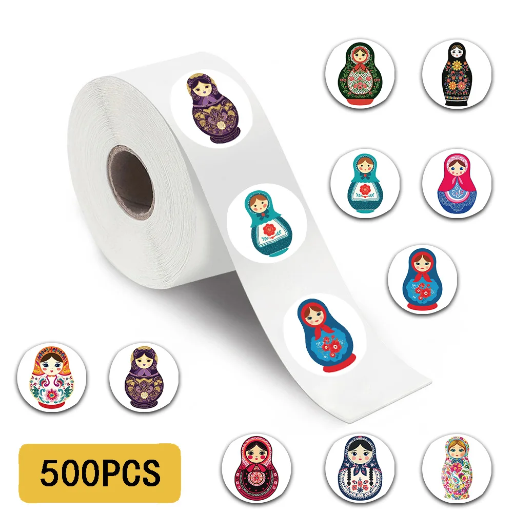 500 قطعة دمية التعشيش الروسية الإبداعية الكتابة على الجدران لفة ملصقات سكرابوكينغ كلية المواد الهاتف الغيتار التزلج الديكور