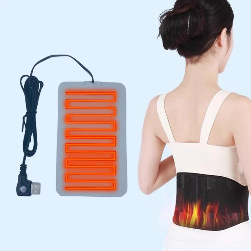 Waterproof 3 Adjustable Temperatures Silicone Heat Mat USB Heating Pad Mat Electric Heaters Thermal Pad Fast-Heating Body Warmer