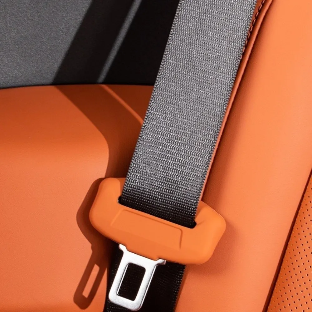 4 قطعة جديد لينة سيليكون المضادة للتصادم المضادة للتصادم المضادة للخدش مقعد حزام مشبك حامي حامي لينة حامي غطاء #4