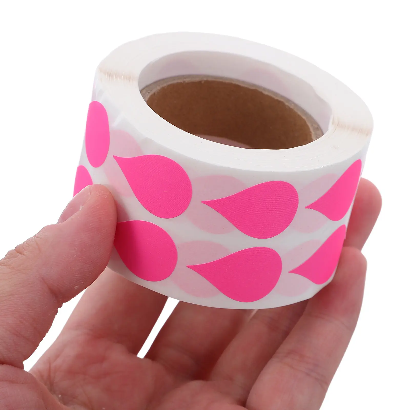 

2 Rolls Fluorescent Stickers Teardrop Self Adhesive Labels Writable Food Storage Kitchen Classroom Food Storage Labels
