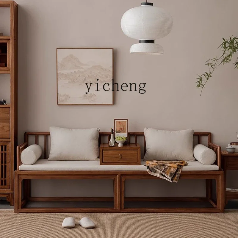 Arhat bed New Chinese all-solid wood push-pull bed Concubine couch Zen sofa bed dual-purpose