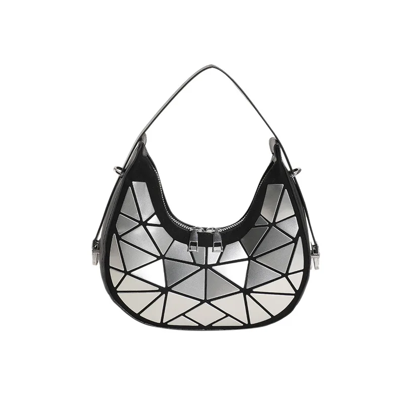 

Модная женская сумка через плечо в стиле ретро, лазерная сумка, сумка из искусственной кожи подмышками, ежемесячная мини-зубная сумка, повседневная сумка