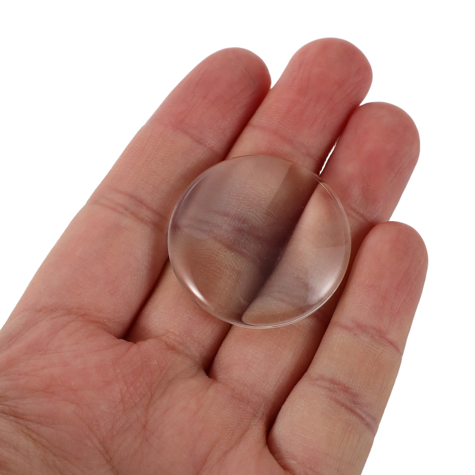 

50 Pcs Clear Glass Cabochons Cameo Pendants Blank Round Tiles for Jewelry Making