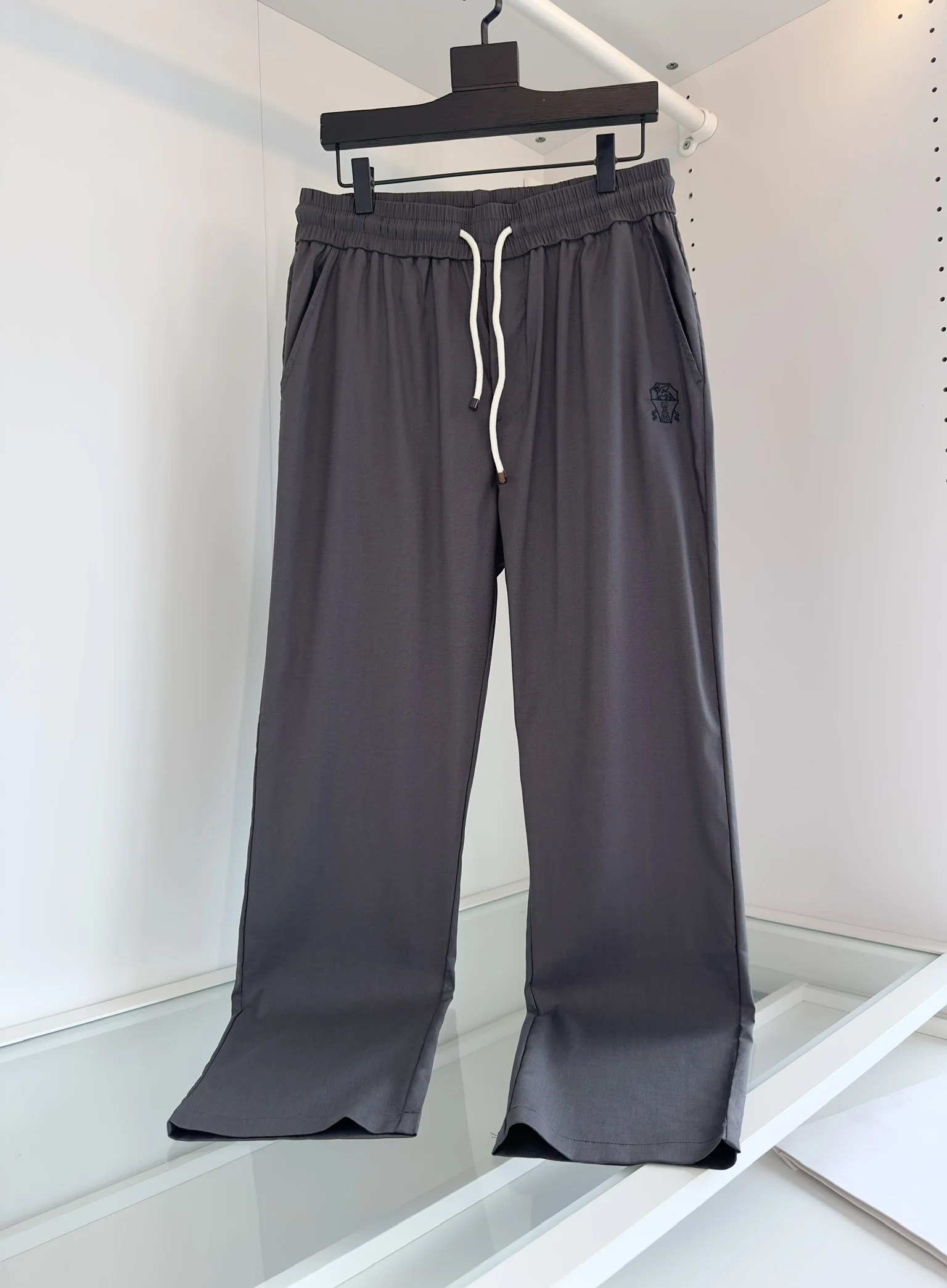 2024 DIKU JING Twisted cotton and linen blended elastic waist casual pants, practical for both business and leisure wear