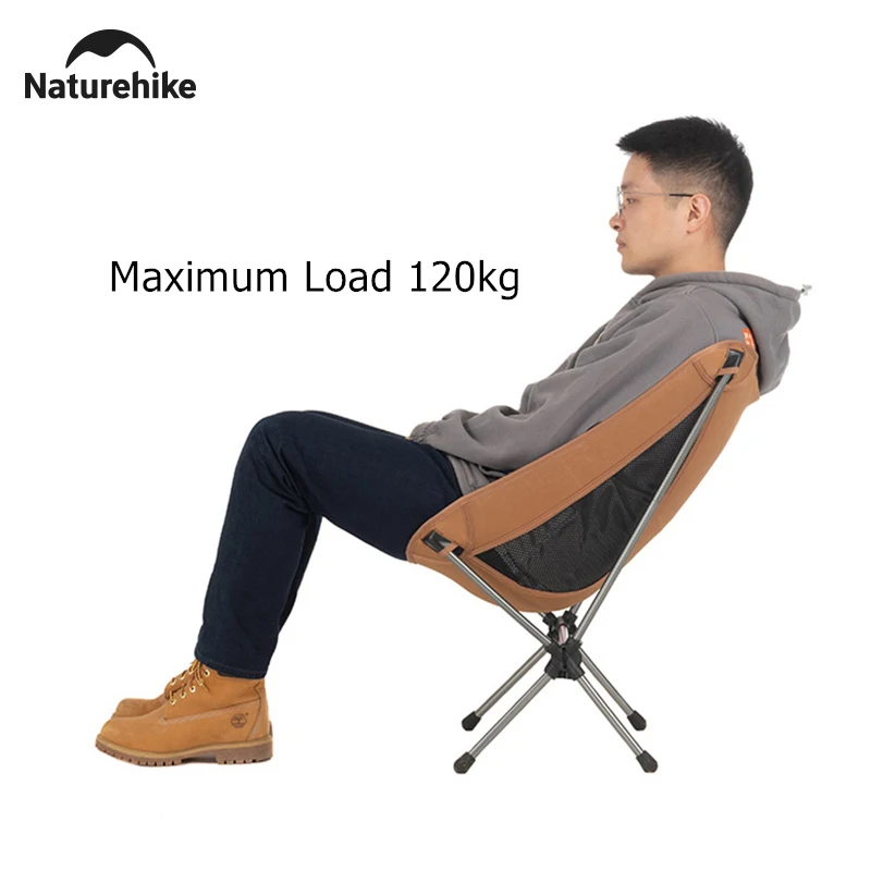 Naturehike Camping Moon Chair Lightweight Portable Aluminum Alloy Seat Folding Backpack Chair Outdoor Hiking Fishing Beach Chair 썸네일 2